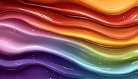 Abstract flowing waves in vibrant rainbow colors with glowing particles and smooth gradients for modern digital backgrounds and creative designs.