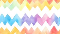 Colorful watercolor zigzag pattern in rainbow pastel shades on white background. Seamless geometric design for fabric, wallpaper and creative projects.
