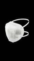White protective respirator mask isolated on transparent background, ready for design use on t-shirts, clipart, stickers, and print-on-demand products.