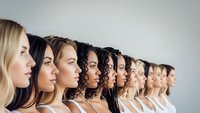 Diverse group of women in profile showing multicultural beauty and unity representing teamwork, diversity and inclusion concepts.