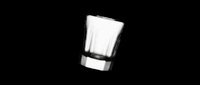 Empty shot glass isolated on transparent background, ready for beverage, bar, and hospitality design projects including t-shirts, stickers, and print-on-demand products.