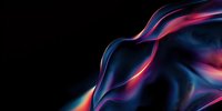 Abstract flowing liquid waves with vibrant neon colors on black background for modern digital design and creative projects.