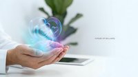 Hands holding glowing digital globe with holographic light effects, representing global connectivity, technology innovation, and future business solutions for corporate and digital transformation concepts.