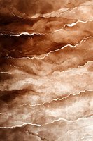 Abstract brown watercolor background with white wavy lines creating dynamic movement across textured surface. Artistic design for wall art and creative projects.