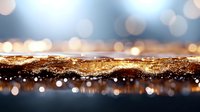 Golden glitter wave with sparkling bokeh lights creates magical festive atmosphere for luxury celebrations and holiday decorations.
