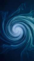 Glowing blue swirl with smoke-like wisps on dark navy background, evoking cosmic energy, motion, and mystery for digital art projects.