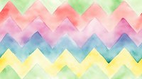 Colorful watercolor chevron pattern with pink, purple, blue, and yellow zigzag stripes on light green background. Perfect for digital scrapbooking projects.
