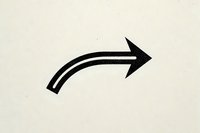 Black curved arrow pointing right on beige textured background, useful for presentations, infographics, and digital content.