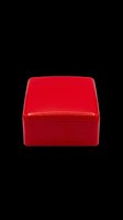 Bright red velvet jewelry box isolated on transparent background, ready for clipart, print-on-demand, sublimation, t-shirt design, and sticker applications.