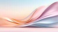 Soft flowing waves in pastel pink, peach and blue create gentle abstract curves against light background, suitable for modern minimalist design projects.