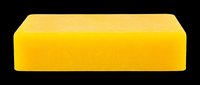 Yellow beeswax block isolated on transparent background, ready for stickers, print on demand, T-shirt design, clipart, and sublimation projects.
