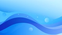 Flowing abstract blue waves with light bubbles and curved lines create dynamic motion against gradient background for business presentations and web design.