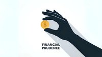 Hand holding golden coin symbolizing financial prudence and smart money management for business success and wealth building strategies.