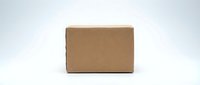 Brown cardboard shipping box isolated on white background for packaging and delivery services.