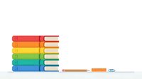 Stack of colorful books in rainbow order with a marker pen isolated on white background, ready for educational design, clipart, and learning materials.