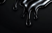 Glossy liquid dripping down on dark background, isolated design element for cosmetics, skincare, and beauty product packaging.