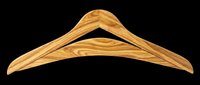 Wooden coat hanger with natural grain texture, isolated on transparent background. Ready for clipart, print-on-demand, sublimation, t-shirt design, stickers, and digital craft projects.