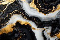 Luxury marble abstract background with gold, black and white swirls, natural stone texture pattern with golden veins and flowing lines.