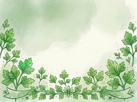 Watercolor green leaves and botanical branches frame isolated design on cream background, ready for invitations, cards, posters, and web graphics.