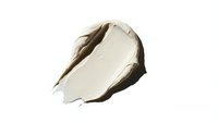 Creamy beige foundation makeup smear isolated on white background for cosmetic advertising and beauty product design.
