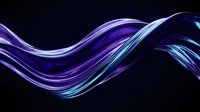 Smooth flowing waves of purple and blue neon light streaks against dark background, creating dynamic motion effect for modern design projects and digital artwork applications.
