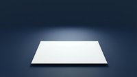 White trapezoid platform on dark blue gradient background, suitable for product display, mockups, and presentation templates.