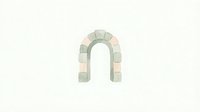 Stone arch isolated on white background, ready for game design, web graphics, and architectural illustrations.