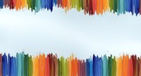 Colorful markers arranged in rows on white background, isolated design element suitable for education, art supplies, creativity concepts, and graphic design projects.