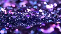 Sparkling purple and pink glitter scattered on dark surface creates magical bokeh effect with blurred lights and shimmering particles for festive backgrounds.