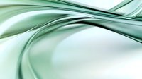 Smooth flowing mint green waves create elegant abstract curves and graceful movement against white background, suitable for modern business presentations.
