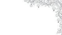 Elegant ornamental corner border with intricate floral swirls and decorative elements on white background for design projects and invitations.