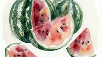Fresh watermelon slices with seeds on white background. Juicy summer fruit cut into pieces showing pink flesh. Healthy organic food for diet and nutrition.