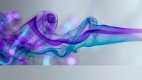 Abstract colorful smoke swirls in purple and blue tones flowing gracefully against light background for modern design projects and creative concepts.