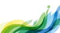 Abstract flowing waves in green blue yellow gradient colors on white background for modern design projects and presentations.