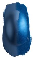 Deep blue glittery paint stroke with shimmering texture and metallic finish. Suitable for cosmetics, nail polish, art projects, and design backgrounds.