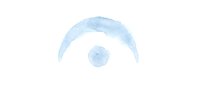 Minimalist watercolor eye symbol in soft blue tones on white background, suitable for wellness, meditation, spirituality, and design projects.