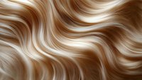 Luxurious flowing blonde and caramel hair waves creating smooth undulating pattern with glossy highlights. Ideal for beauty salon advertising or hair care products.