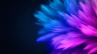Vibrant abstract burst of neon blue and pink feathery texture against dark background creates dynamic motion effect for modern design projects and digital art backgrounds.