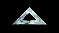 Watercolor triangle frame with soft blue and green washes, isolated on transparent background. Ready for clipart, t-shirt design, stickers, sublimation, and print-on-demand projects.