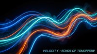 Glowing neon waves flowing across dark background in blue, cyan, and orange colors. Futuristic light trails for technology, motion, and energy concepts.