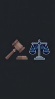 Wooden gavel and scales of justice icons on dark background representing legal system, court proceedings and judicial authority for law concepts.