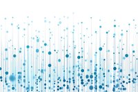 Abstract blue dots connected by vertical lines creating a modern network pattern on white background, suitable for technology and science presentations.
