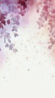 Dreamy pink and purple floral border with falling gold glitter on soft gradient background, creating romantic atmosphere for wedding invitations and feminine designs.