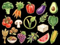 Healthy organic vegetables and fruits isolated on transparent background, ready for t-shirt design, clipart, stickers, print-on-demand products and sublimation projects.