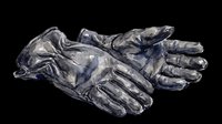 Pair of dark leather gloves painted in watercolor style, isolated on transparent background, ready for stickers, t-shirt design, print on demand, and clipart use.