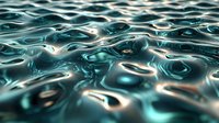 Mesmerizing turquoise water surface with ripples and light reflections creating abstract patterns. Close-up view shows dynamic fluid motion and natural wave formations.