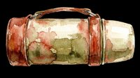 Vintage travel duffel bag with worn leather and brass hardware, isolated on transparent background. Ready for t-shirt designs, clipart, stickers, print-on-demand products, and sublimation projects.