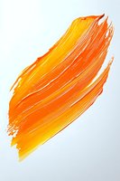 Vibrant orange and yellow paint strokes on white background, creating dynamic texture for creative projects.