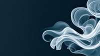 Ethereal white smoke swirls against dark background creating elegant flowing curves and graceful abstract shapes in minimalist composition.