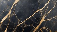 Luxurious black marble with golden veins creating dramatic natural pattern on polished stone surface, suitable for interior design and architectural backgrounds.